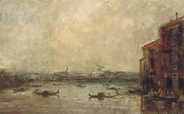 The Grand Canal, Venice Oil Painting by Edouard-Jacques Dufeu