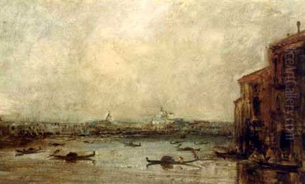 The Grand Canal, Venice Oil Painting by Edouard-Jacques Dufeu