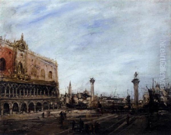 Piazza San Marco, Venice Oil Painting by Edouard-Jacques Dufeu