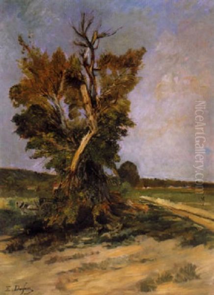 Paysage De Campagne Oil Painting by Edouard-Jacques Dufeu