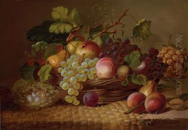 Still Life With Fruit Oil Painting by Eliza B. Duffey