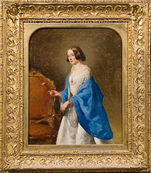 Portrait Of Elizabeth Rosenburg Of Bath Oil Painting by William Duffield