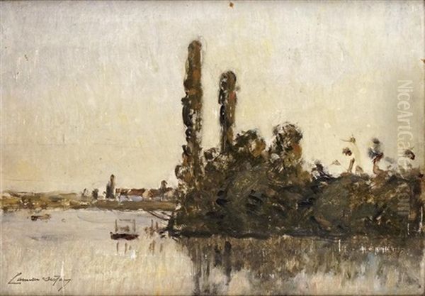 L'etang Oil Painting by Camille Emile Dufour