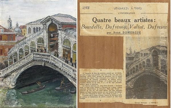 Le Pont Rialto Oil Painting by Georges Dufrenoy