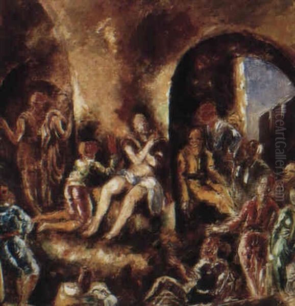 Verspottung Christi Oil Painting by Charles Dufresne