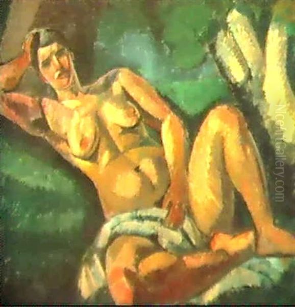 Baigneuse Etendue Oil Painting by Charles Dufresne