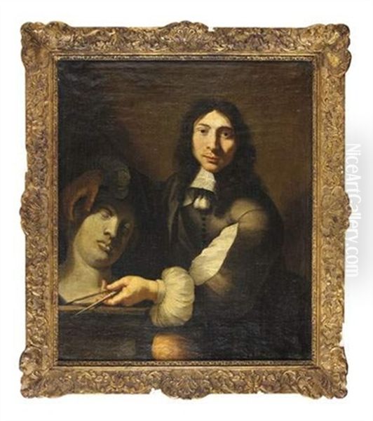 Portrait De Sculpteur Oil Painting by Charles Alphonse Dufresnoy