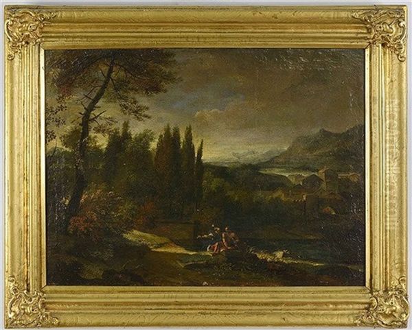 Landscape With Staffage Oil Painting by Gaspard Dughet