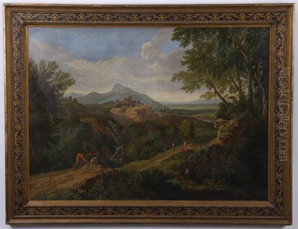 Paysage Montagneux Romain Oil Painting by Gaspard Dughet