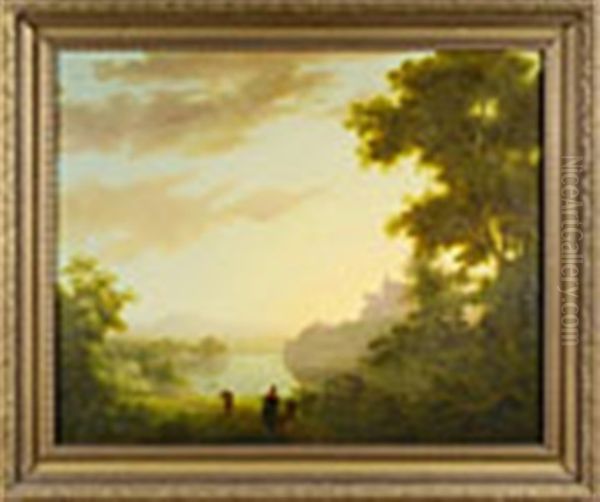 Landscape With Staffage Oil Painting by Gaspard Dughet