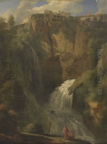 La Cascata Di Tivoli Oil Painting by Gaspard Dughet