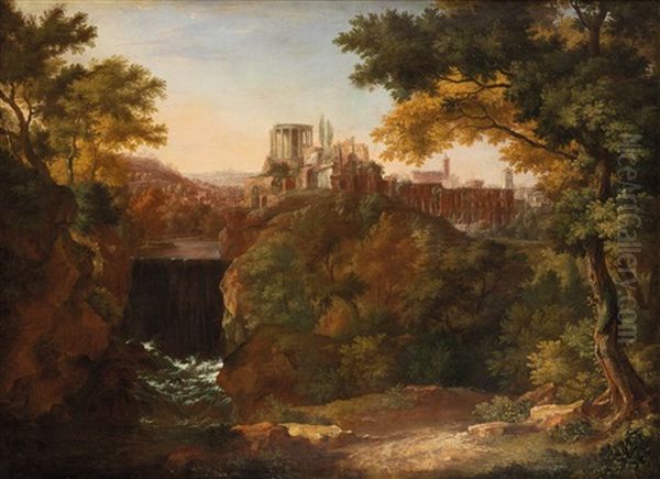 Veduta Di Tivoli Oil Painting by Gaspard Dughet