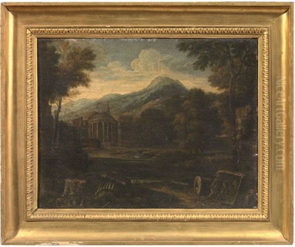 Paesaggio Con Rovine Classiche Oil Painting by Gaspard Dughet