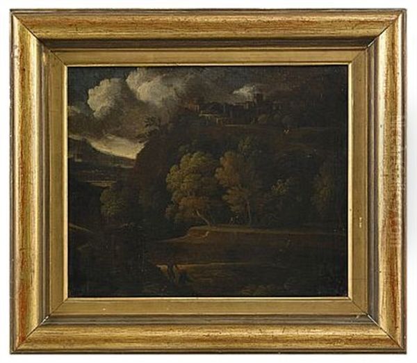 Pastoralt Landskap Oil Painting by Gaspard Dughet