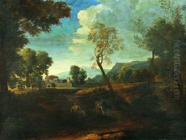 Paysage Classique De La Campagne Romaine Oil Painting by Gaspard Dughet