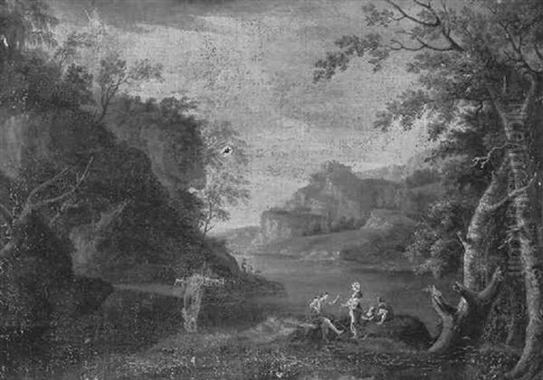 Orpheus In Landscape Oil Painting by Gaspard Dughet