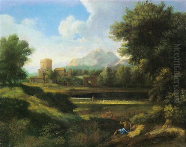 Paesaggio Laziale Oil Painting by Gaspard Dughet