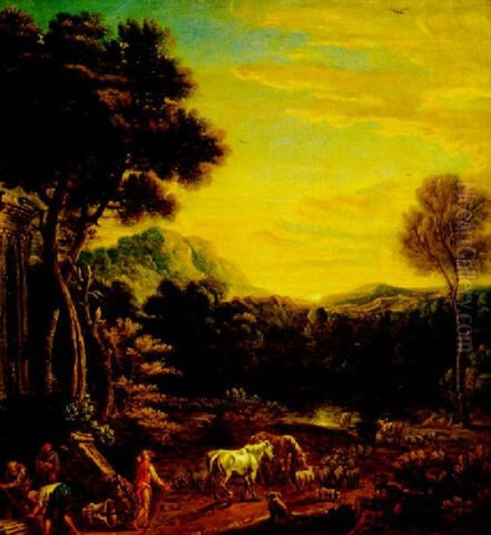 Paesaggio Oil Painting by Gaspard Dughet