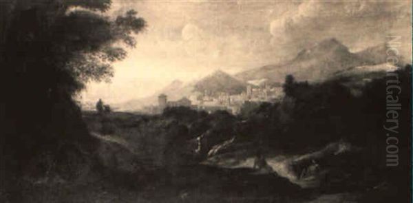 Paysage D'italie: Tivoli Oil Painting by Gaspard Dughet