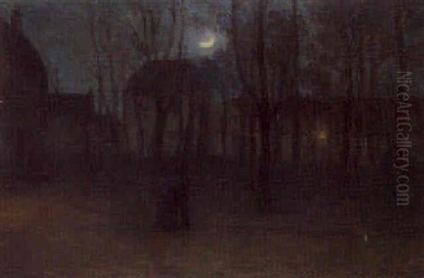 Moonlight Serenade Oil Painting by Henri-Aime Duhem