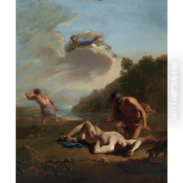 The Death Of Abel Oil Painting by Karel Dujardin