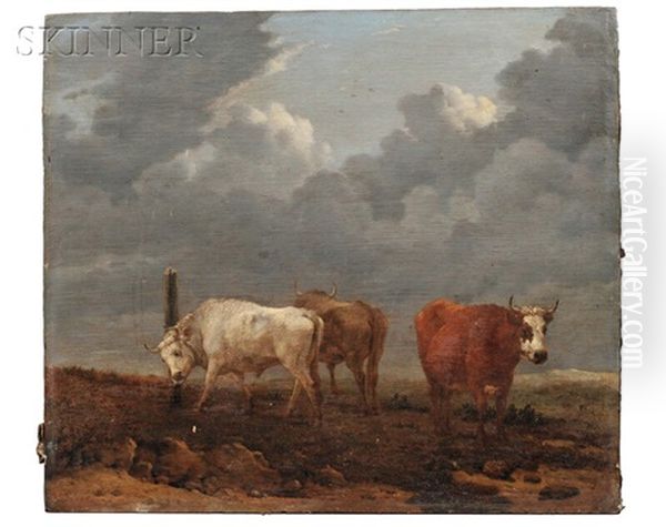 Cattle Oil Painting by Karel Dujardin