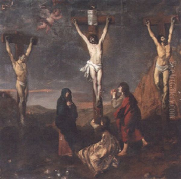 The Crucifixion Oil Painting by Karel Dujardin