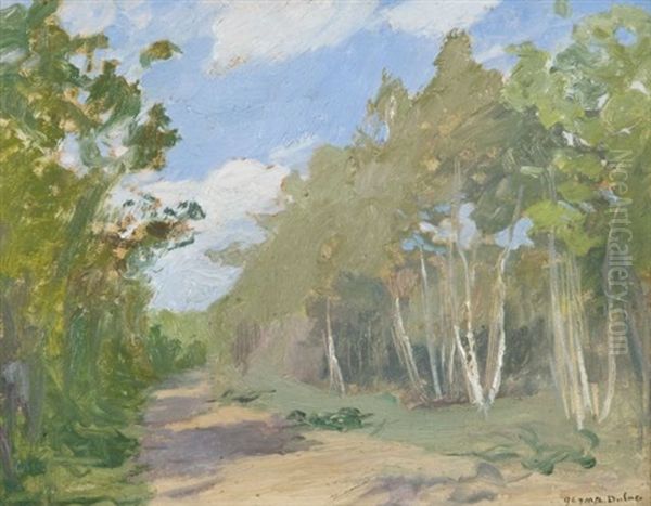 Allee Dans Un Sous-bois Oil Painting by Charles-Marie Dulac