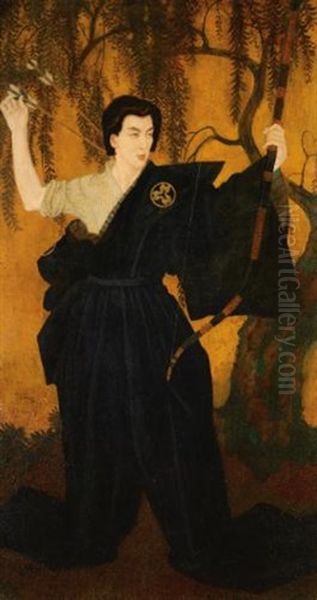 Portrait Of Michio Ito Oil Painting by Edmund Dulac