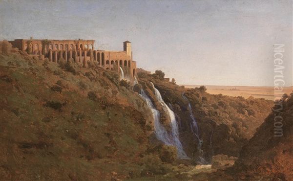 Villa Mecenate A Tivoli Oil Painting by Theodore Dulcere