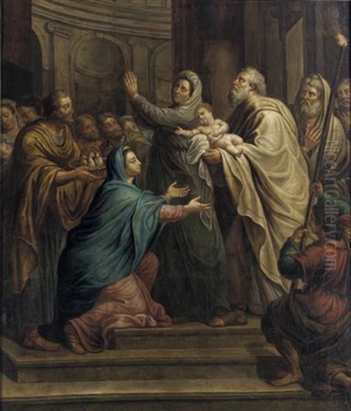 The Presentation In The Temple by Pierre Louis Dumesnil