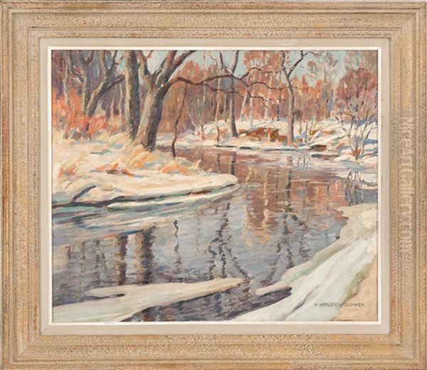 Bend In The Shawsheen Oil Painting by H. Boylston Dummer