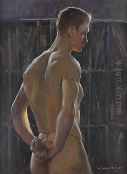 Male Nude Figure (study) Oil Painting by H. Boylston Dummer