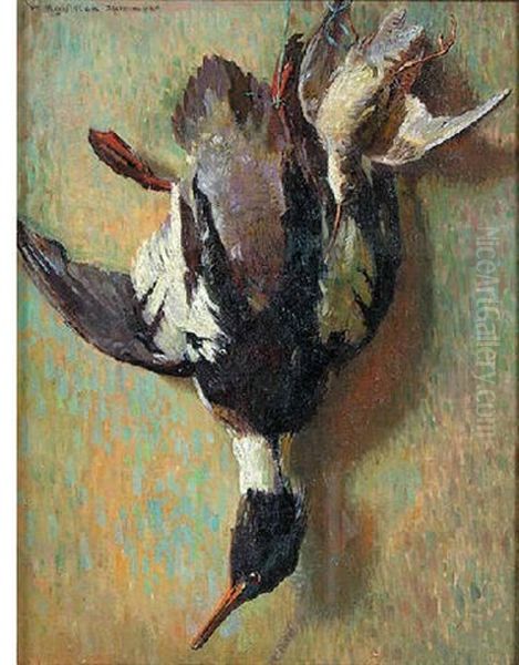 Merganser And Snipe Oil Painting by H. Boylston Dummer