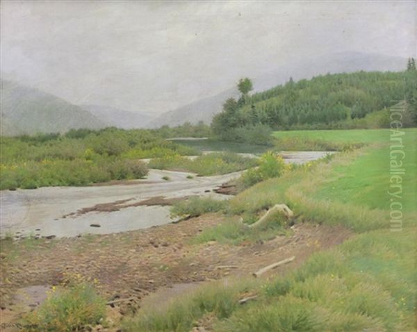 River Landscape by Frank Vincent Dumond