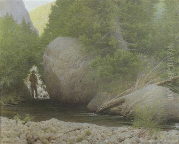 Trout Rock Oil Painting by Frank Vincent Dumond