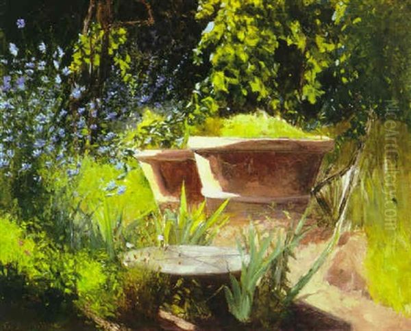 In The Garden Oil Painting by Frank Vincent Dumond