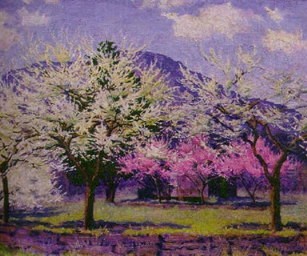 Spring Landscape Oil Painting by Frank Vincent Dumond