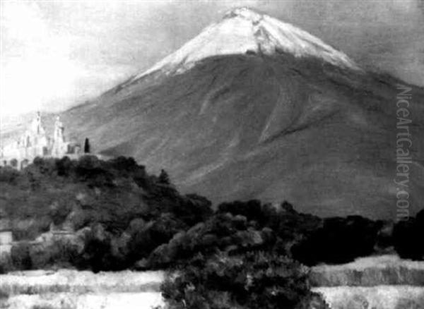 Mountain Landscape With Spanish Church Oil Painting by Frederick Melville Dumond