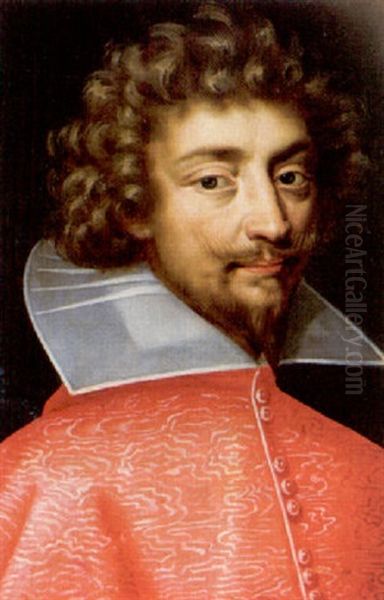 Portrait Of A Cardinal (charles Ii Of Lorraine?) Oil Painting by Daniel Dumonstier