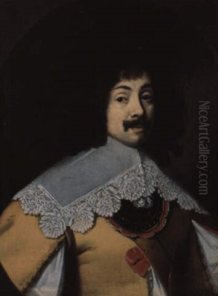 Portrait De Francois De Gangnieres(?), Sieur De Chamfort Oil Painting by Daniel Dumonstier