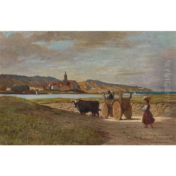 La Bidassou Oil Painting by Alfred-Paul-Emile-Etienne Dumont