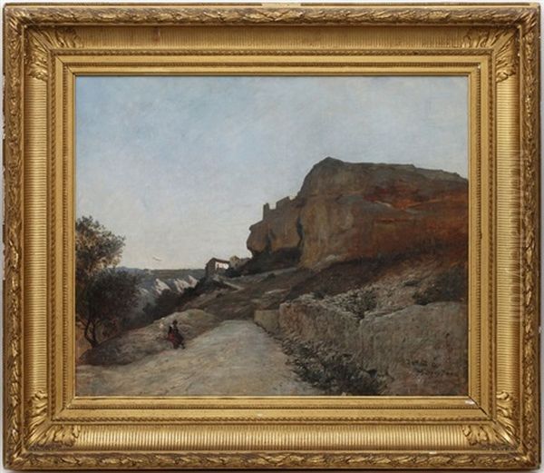 Les Baux (provence) Oil Painting by Alfred-Paul-Emile-Etienne Dumont