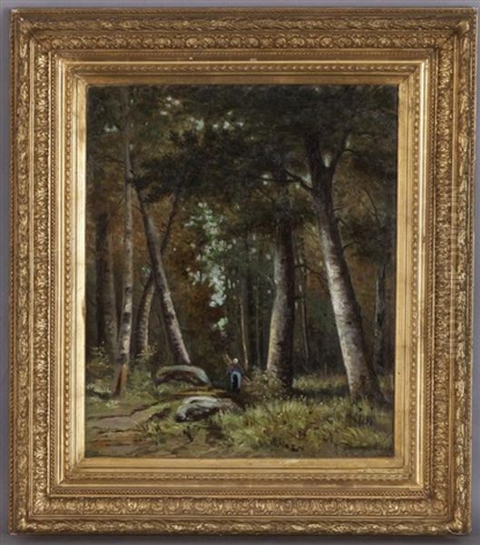 Sous-bois Oil Painting by Alfred-Paul-Emile-Etienne Dumont