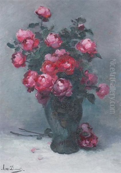 Bouquet De Pivoines Oil Painting by Henri Dumont