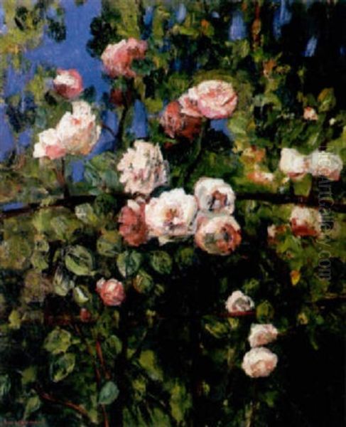 Roses Oil Painting by Henri Dumont