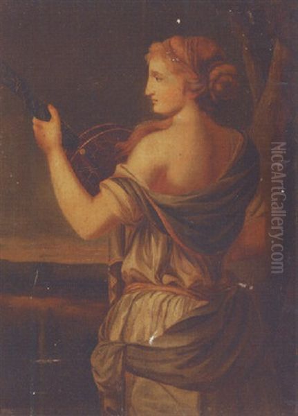 A Personification Of Music Oil Painting by Jean (le Romain) Dumont