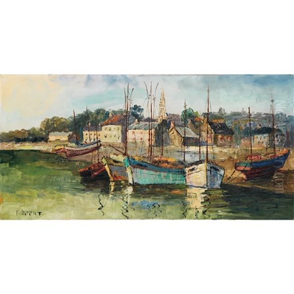 Port De Peche Oil Painting by Pierre Dumont