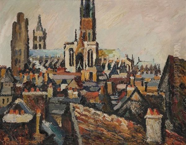 Rouen, La Cathedrale Oil Painting by Pierre Dumont