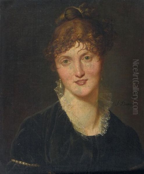 Portrait De Femme Oil Painting by Pierre Dumont